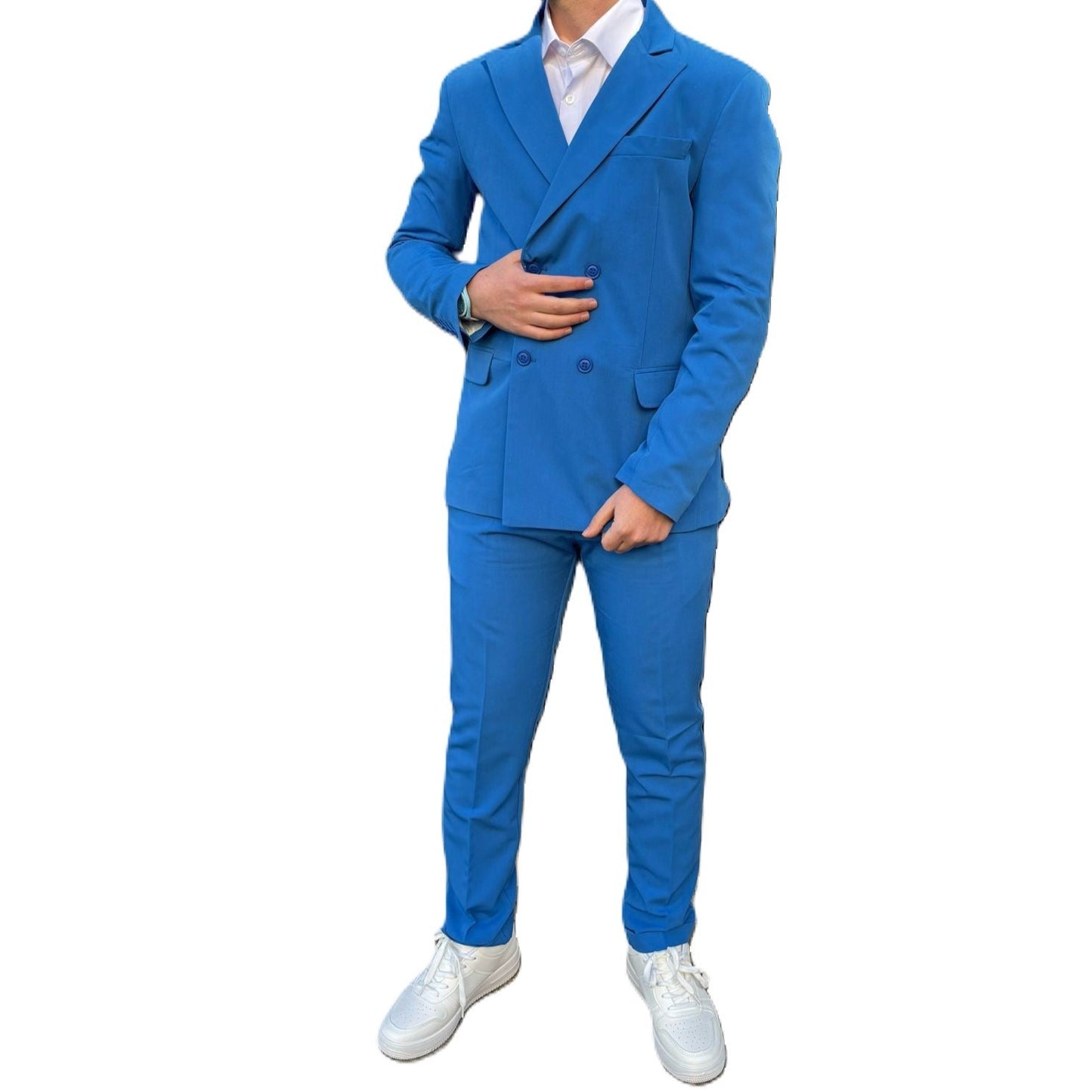Abito da cerimonia Uomo doppio petto turchese